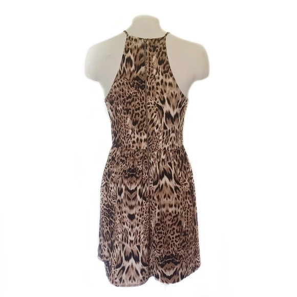 EVERLY Animal Print Mini Cocktail Dress Lepard Clubbing Y2K USA - Picture 2 of 5